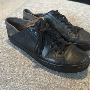 Armando Cabral Armando Cabral Black Leather And Suede Lace Up Dress Shoe Men's
